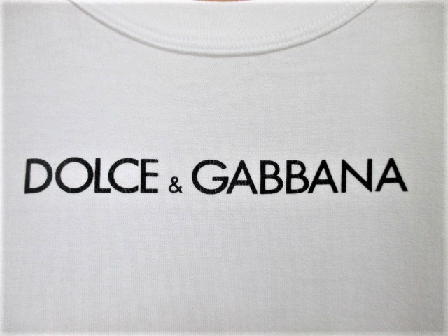 ☆DOLCE&GABBANA ドルチェアンドガッバーナ ドルガバ プリント ロゴ Tシャツ 半袖 /メンズ/44☆ホワイト