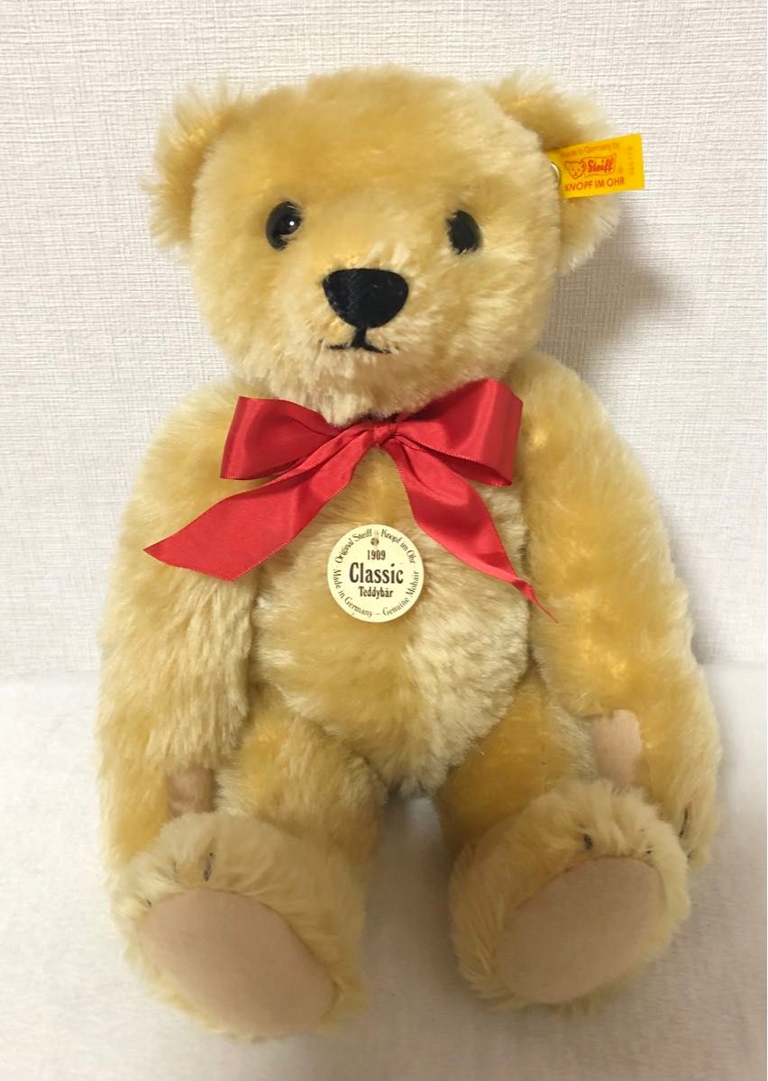 テディベア アンティークベージュ ぬいぐるみ シュタイフ テディベア ぬいぐるみ 1909 クラシック ゴールド 35