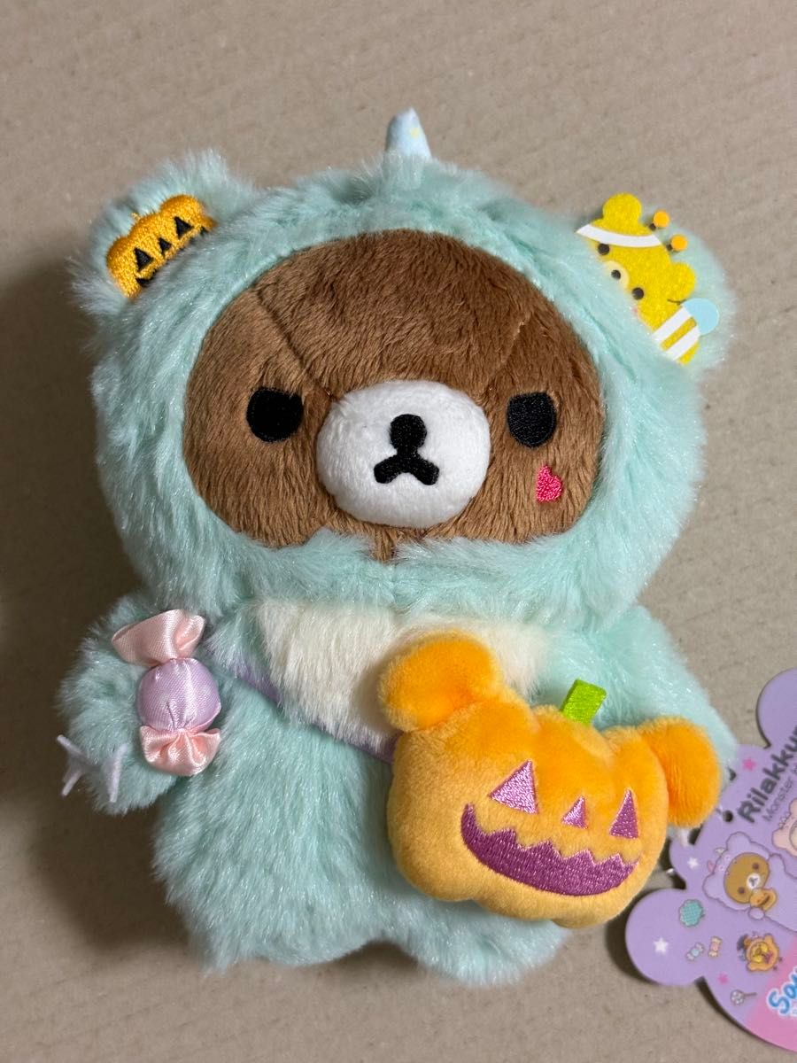 リラックマ チャイロイコグマ ハロウィン ぬいぐるみ チャイロイコグマ ハロウィンぬいぐるみ 怪獣 パンプキン