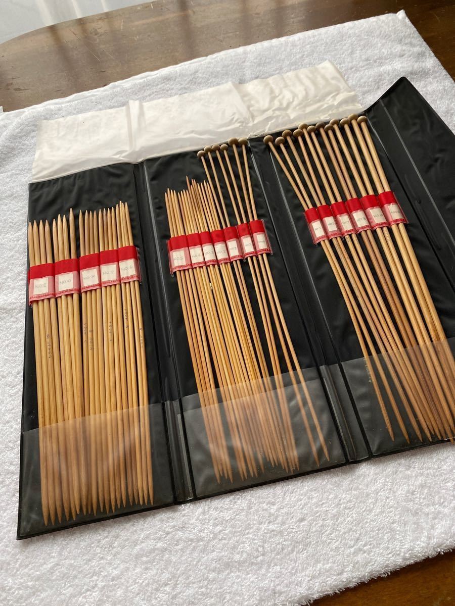 竹製　編み棒　54本セット