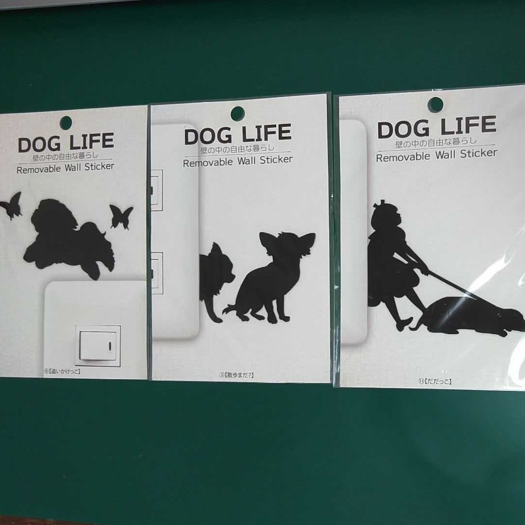 ウオールステッカー　DOG  LIFE　ドックシリーズ　3枚セット