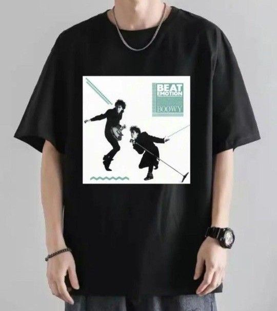 当時もの BOOWY ボウイ Tシャツ 長袖 氷室京介 布袋寅泰 未使用】BOOWY オリジナル Tシャツ 氷室京介布袋寅泰 バンド 80