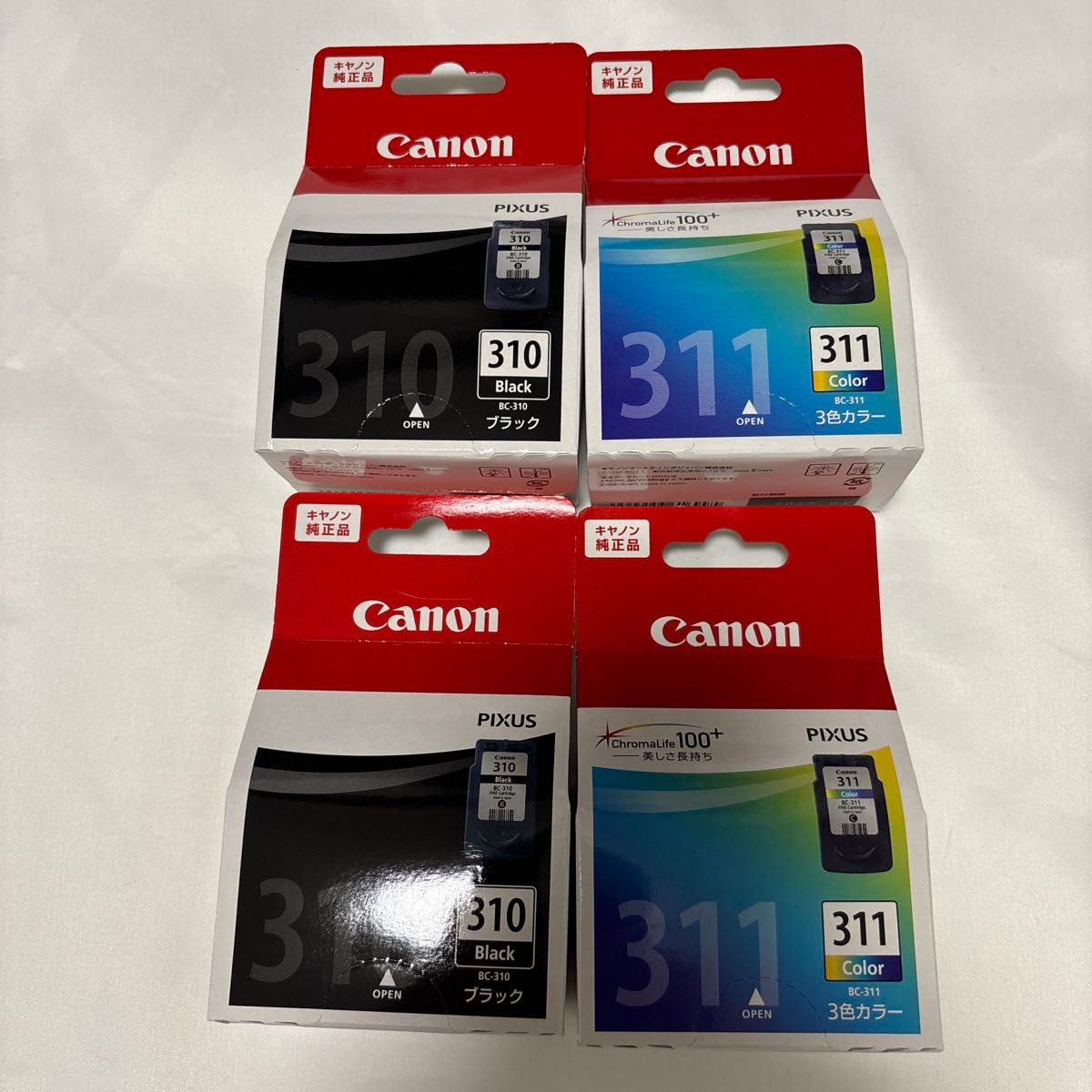 4個セット Canon 311 インクカートリッジ 4個セット】Canon 純正インク BC-310/BC-311|Yahoo!フリマ(旧