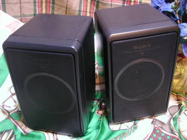 [SONY. real power ]*SONY made,SS-V75AV, small size speaker pair * sound quality excellent.!** Sony 