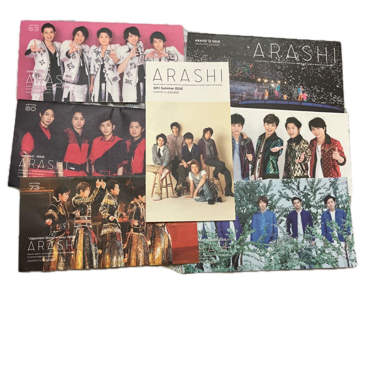 嵐 ポスターまとめ売り 7点セット グッズ ジャニーズ 嵐ファンクラブ会報 セット まとめて 会報 ジャニーズ 大野智