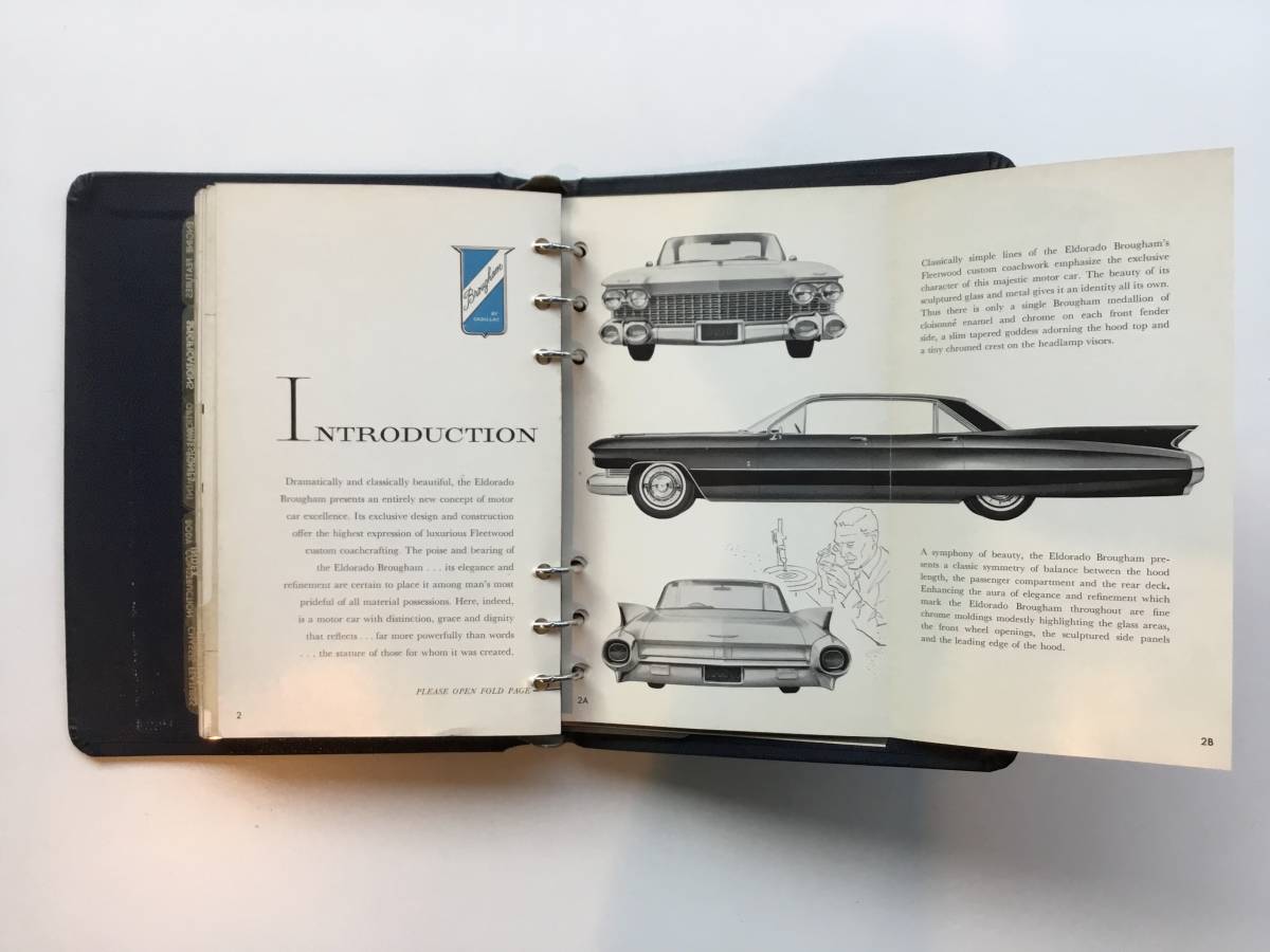 1959 year Cadillac dealer album data book original Vintage Ame car 1959 Cadillac Dealer Album Data Book