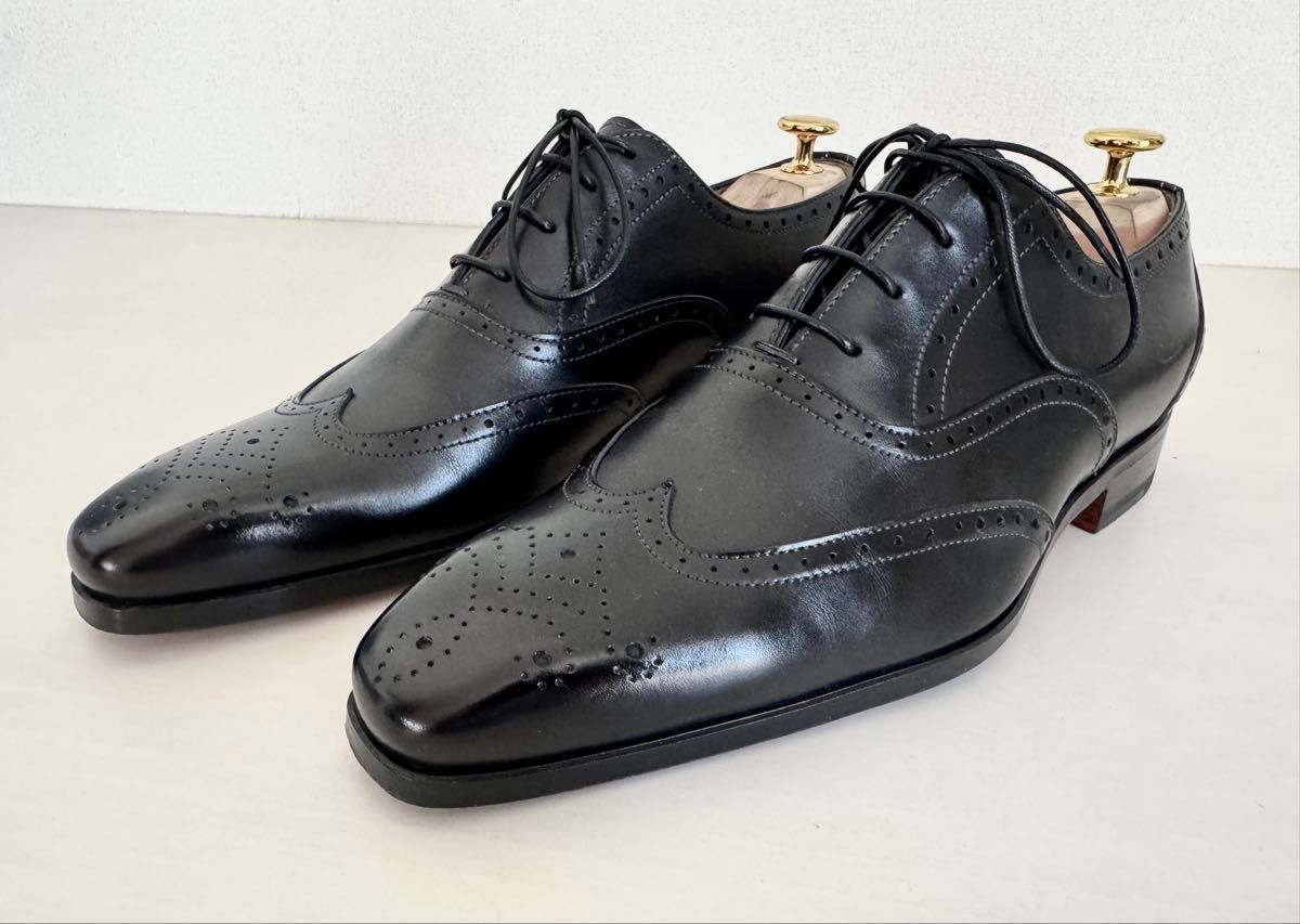 新品SANTONI サントーニ 最高級18.4万円 パティーヌ ビジネスシューズ SANTONI サントーニ 最高級18 4万円 パティーヌ 6サイズ