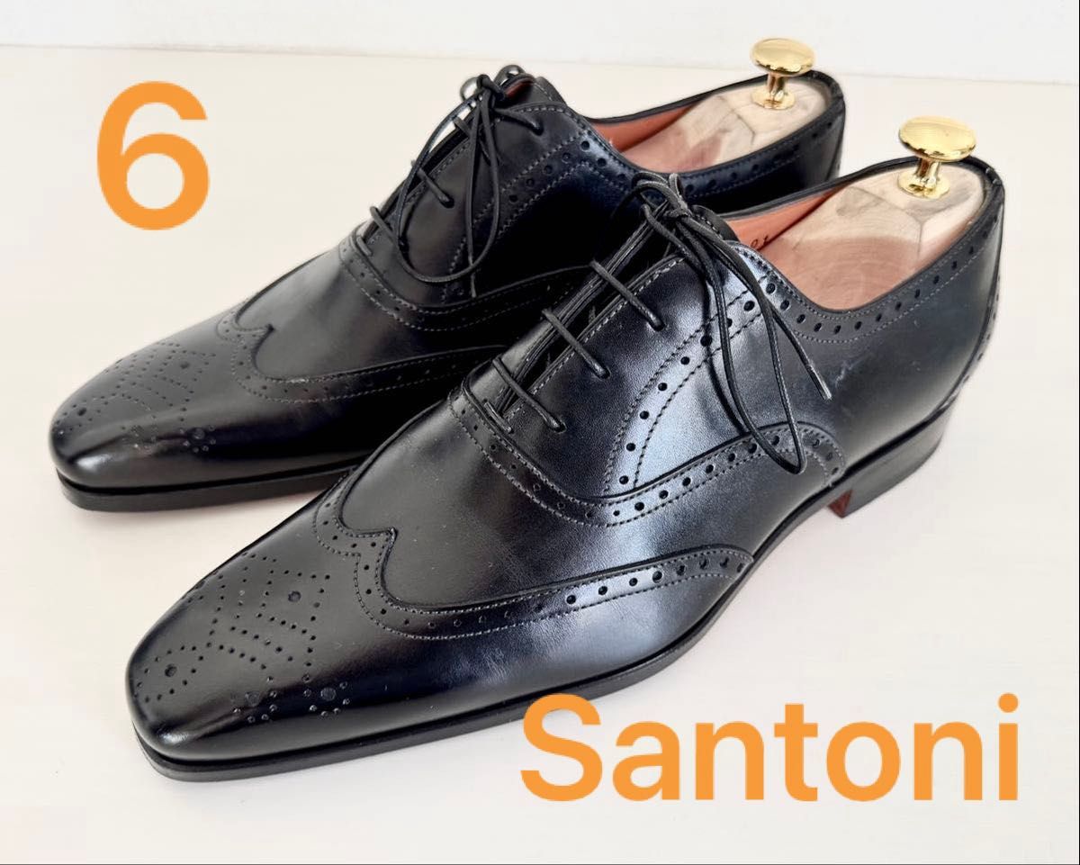 新品SANTONI サントーニ 最高級18.4万円 パティーヌ ビジネスシューズ SANTONI サントーニ 最高級18 4万円 パティーヌ 6サイズ
