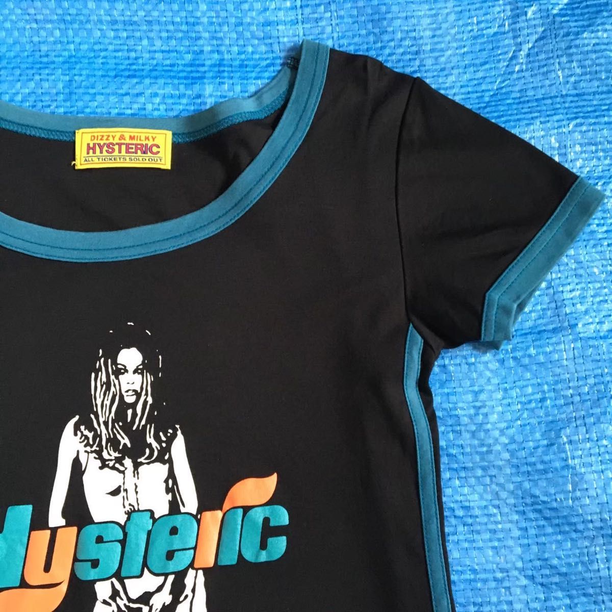 ヒステリックグラマー 2023ss 五分丈 Tシャツ サイズ L 美品 ヒステリックグラマー 2023ss チビTシャツ ブラック