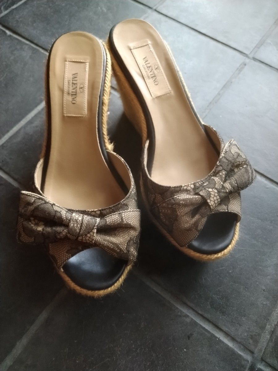 valentino ウェッジソールサンダル 36 ヴァレンティノ VALENTINO ウェッジソールサンダル36 5|Yahoo