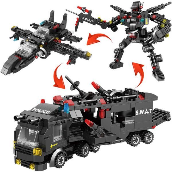 715 piece city police . car Building block city SWAT team truck house block technology Di without Original box