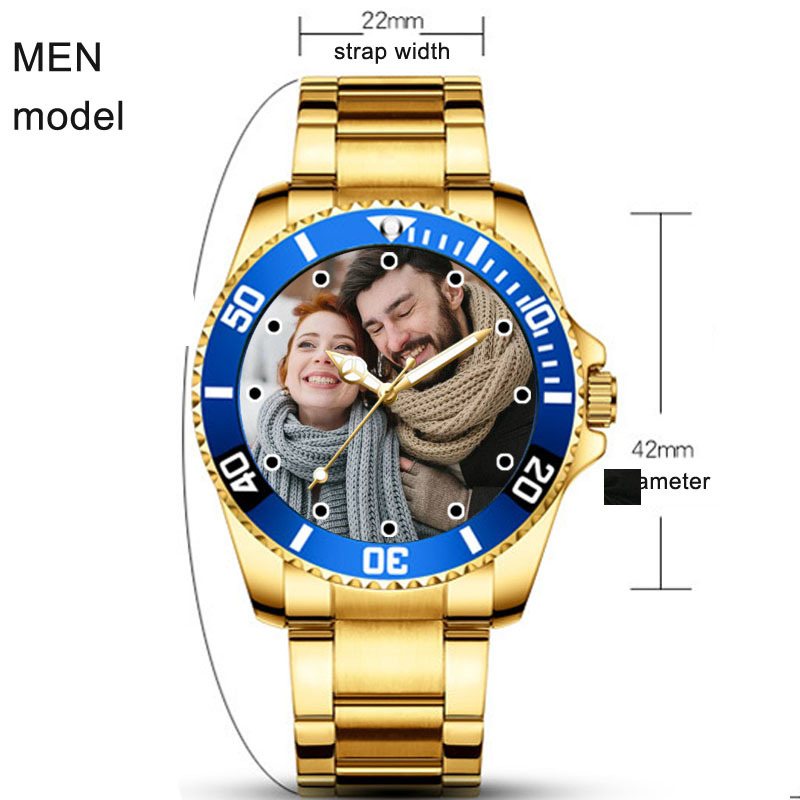 クリエイティブ写真　カスタム時計　メンズ　印刷時計　ロゴ画像カスタマイズ　腕時計