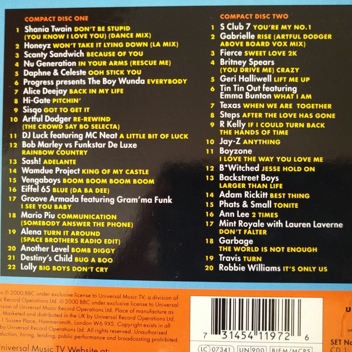 洋楽CD BBC Top of the Pops 2000 volume1  