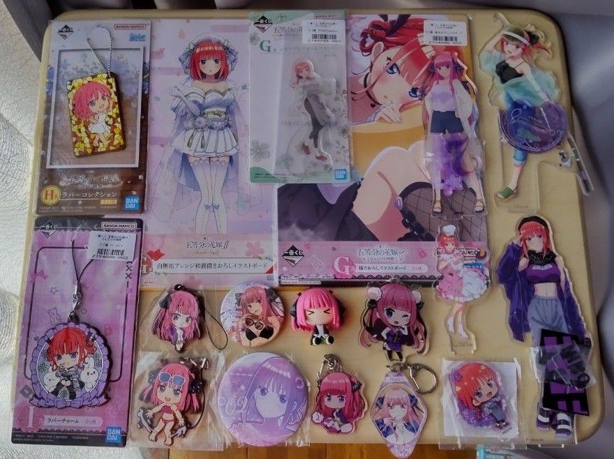 一番くじ　五等分の花嫁　ラバーストラップ　缶バッジ　アクリルスタンド　まとめ売り 五等分の花嫁 中野五月 アクリルスタンド 缶バッジ ストラップ