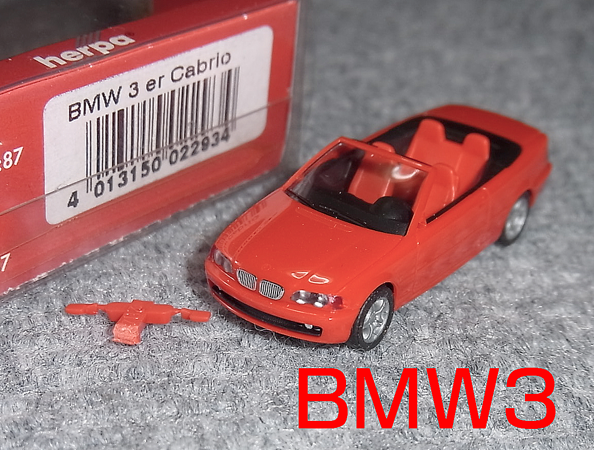 1/87 BMW 3シリーズ カブリオレ レッド ヘルパ_画像1