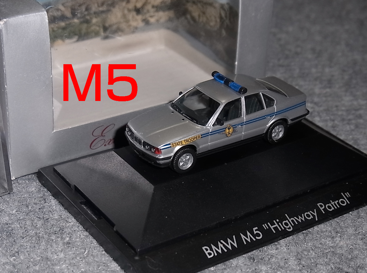 1/87 BMW M5(E34) HIGHWAY PATROL シルバー 5シリーズ_画像1