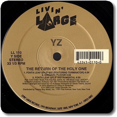【○16】YZ/The Return Of The Holy One/12''/Terminata/Terminator/G-Rock/Boom Bap/'90s Rap/Livin' Large Records_画像1