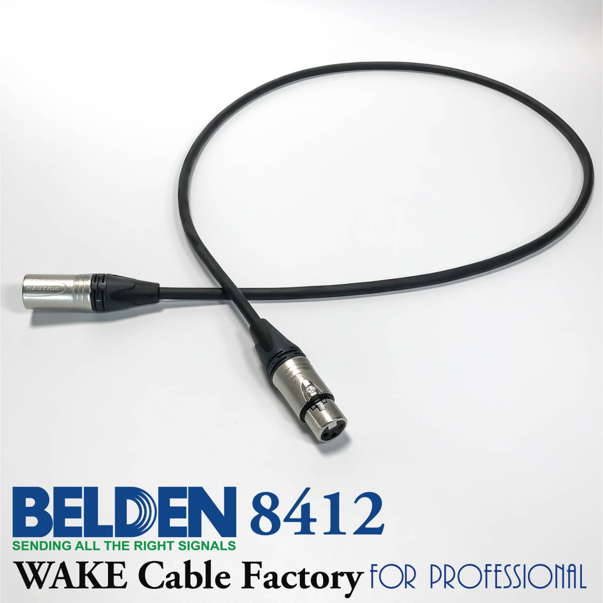 * popular real power .totsu!BELDEN8412*XLR microphone cable 4m*NEUTRIK silver / sound . fat!