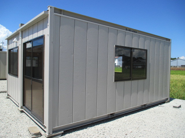 [ Fukui ] super house container storage room unit house 8 tsubo used temporary house prefab warehouse office work place 16 tatami ... size 4660×5600×2670