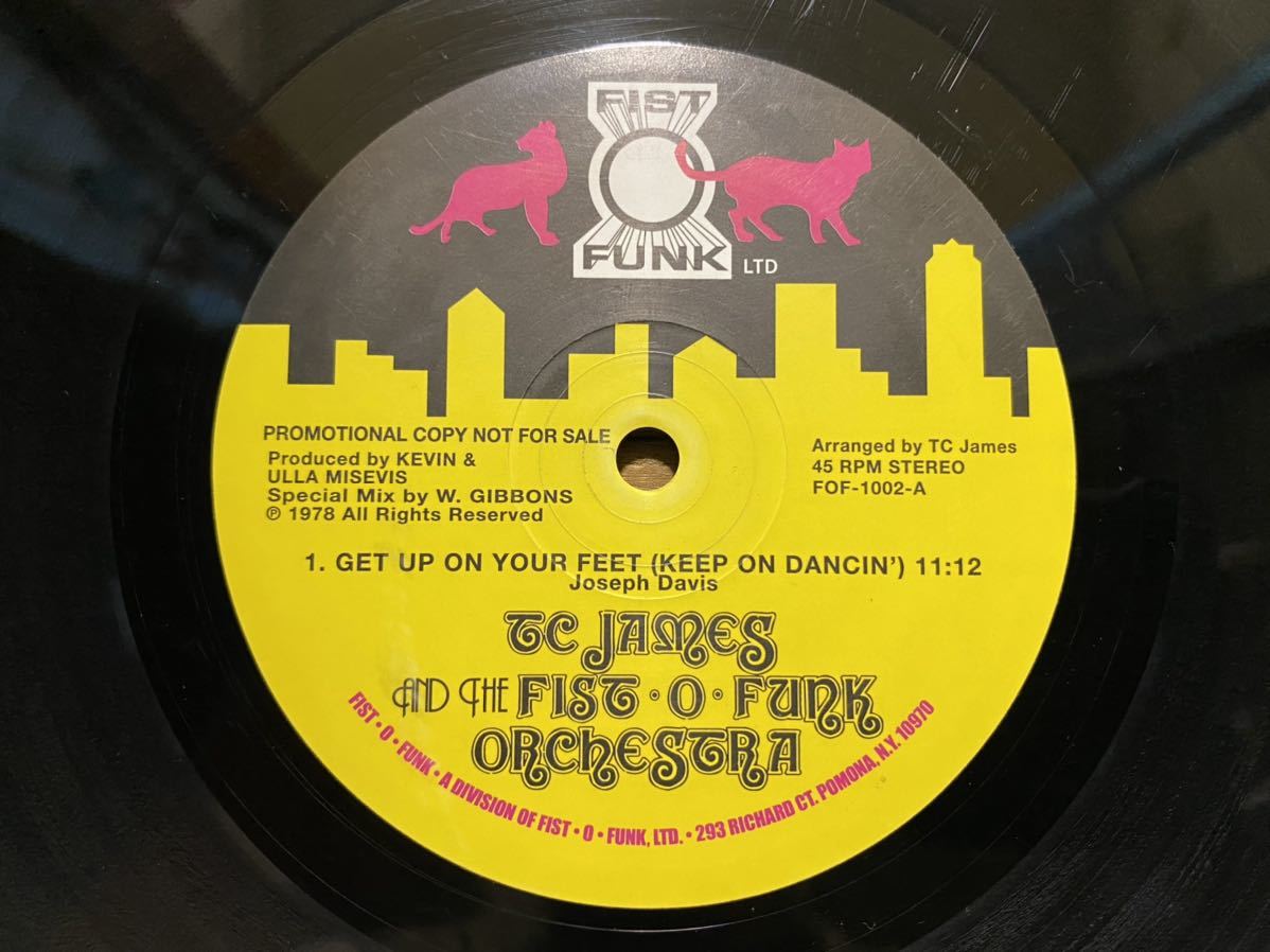 即決！Tom C. James & The Fist-O-Funk Orchestra - Get Up On Your Feet (Keep On Dancin') / Bumpsies Whipping Cream / Walter Gibbons_画像2