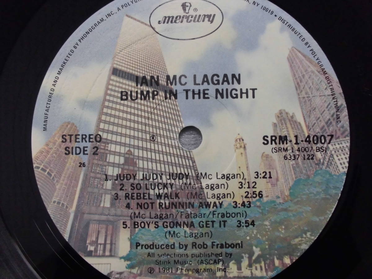 良盤屋 P-1554◆LP◆US盤　Rock- イアン・マクラガン /バンプ・イン・ザ・ナイト 　 Ian McLagan Bump In The Night ＞1981　送料480 _画像5