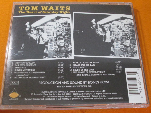 ♪♪♪ トム・ウエイツ Tom Waits 『 The Heart Of Saturday Night 』輸入盤 ♪♪♪_画像2