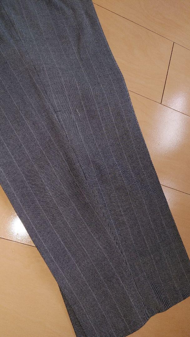 パンツ スーツ スラックス LL ストライプ グレー 日本製
