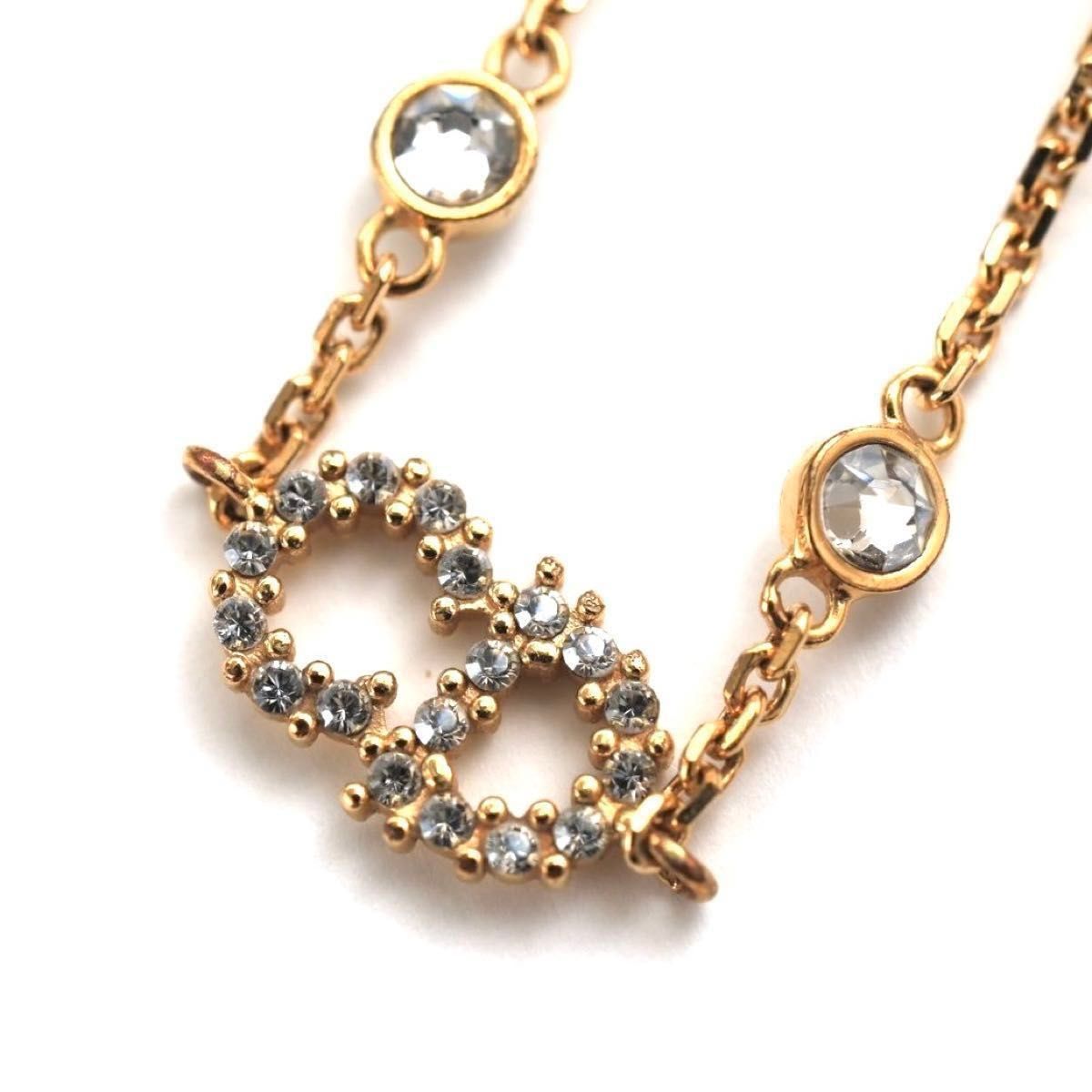 箱付き極美品 Dior クレール ディー リュヌ ラインストーン ブレスレット ディオール ブレスレット クレール ディー リュヌ ゴールド