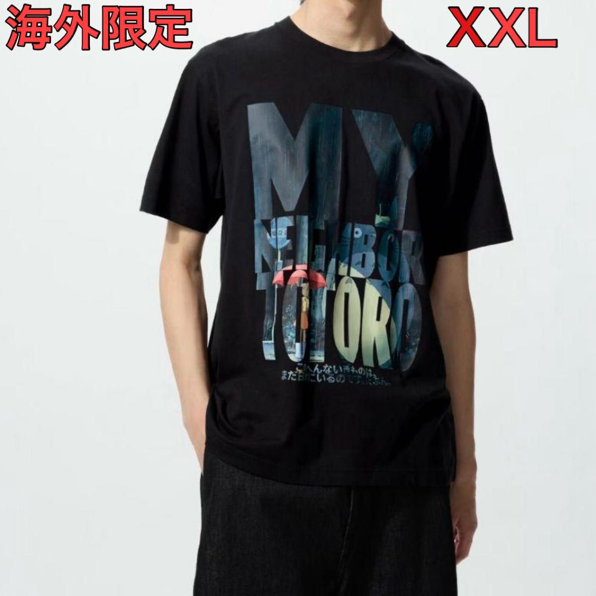 【となりのトトロ 黒Tシャツ】日本未大人気レア品♪StudioGhibli 海外限定】ユニクロ UT スタジオジブリ となりのトトロ XXL