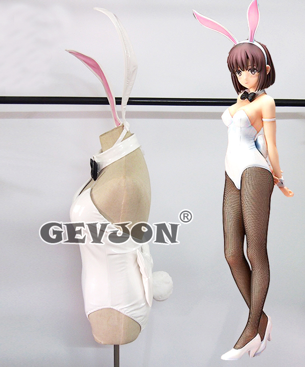  sexy costume play clothes Halloween costume Leotard PU compound leather superior article Bunny fancy dress Kato . person bunny girl rabbit girl white set 