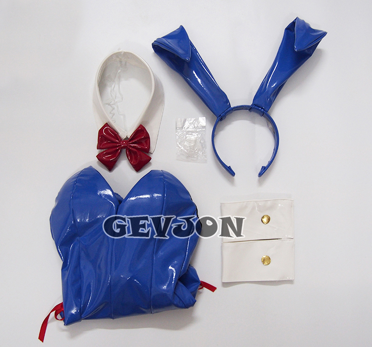  костюмы Halloween костюм Leotard PU соединение кожа Bunny маскарадный костюм [Fate/Grand Order] шар . передний костюм кролика заяц девушка синий -цветный набор 