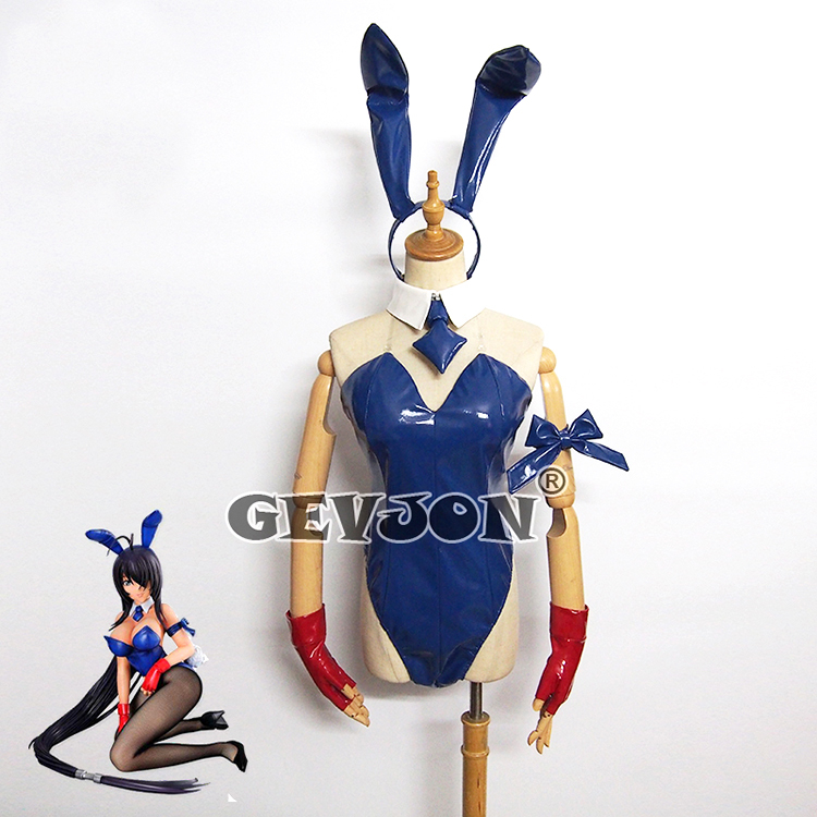  costume play clothes Halloween costume Leotard PU compound leather superior article Bunny fancy dress [ Great Guardians ]. feather . length bunny girl rabbit girl blue color set 