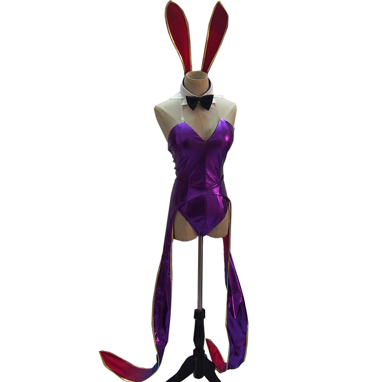  sexy costume play clothes Halloween costume Leotard Bunny fancy dress [Fate/Grand Order ] bunny girl rabbit girl purple set 