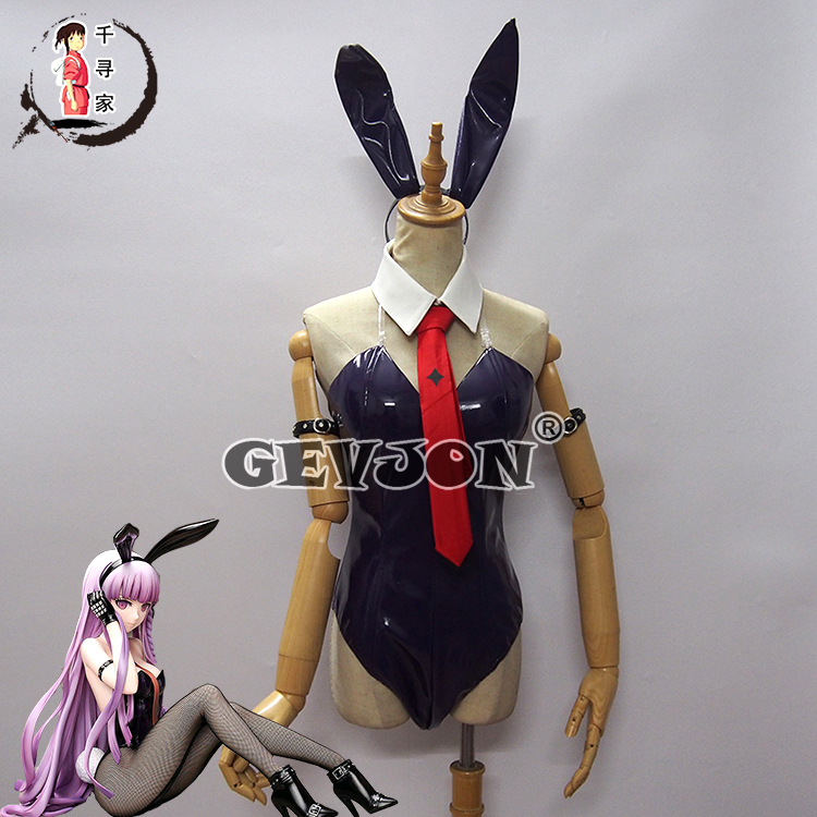  sexy костюмы Halloween костюм Leotard Bunny маскарадный костюм [ dangan long pa серии ] туман порез .. костюм кролика заяц девушка комплект 