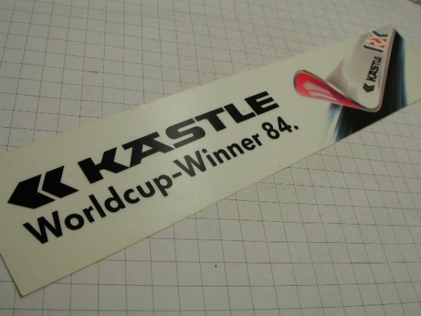 超希少!!コレクション大放出●古いフランスのステッカー!!KASTL■スキー■WORLD CUP-Winner84■■ビンテージ■当時物■1970年80年代_画像1