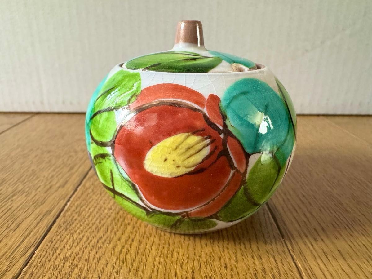【作家作品】九谷焼 清水焼 京焼 塩入れ 椿 作家作品】九谷焼 清水焼 京焼 塩入れ 椿 作家作品】九谷焼 京焼
