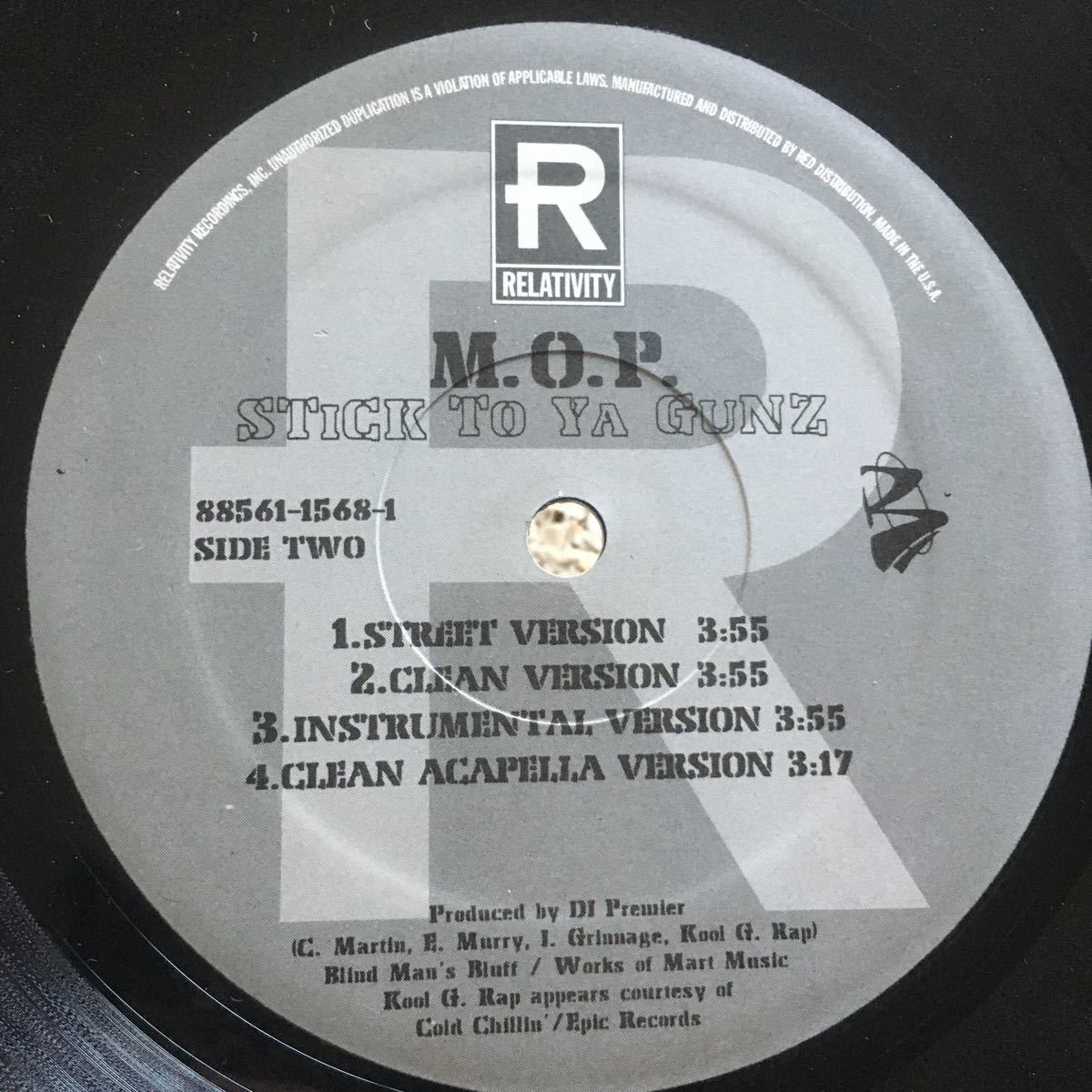 M.O.P. / Dead & Gone - Stick To Ya Gunz / DJ Premier / 12 レコード_画像4
