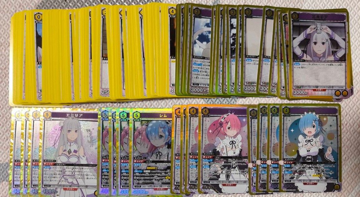 ユニオンアリーナ リゼロ 黄 SR以下 4コン ユニオンアリーナ Re ゼロから始める異世界生活 リゼロ 黄SR以下