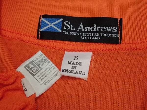 送料無料 St.Andrews 英国製 ポロシャツ・S◆セントアンドリュース/ゴルフ/イングランド製/20*8*2_画像6