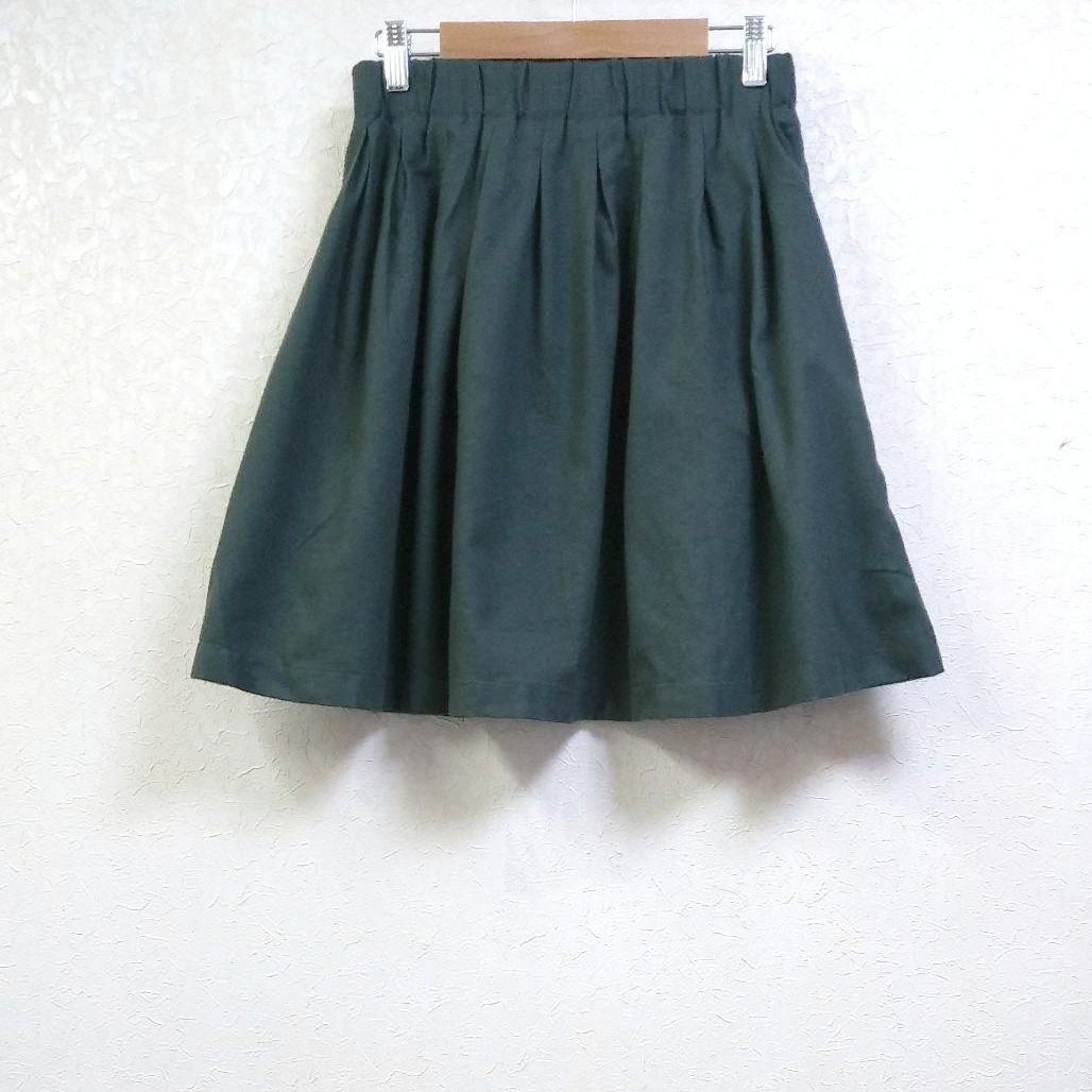 【新品未使用】レトロガール グリーンミニスカート Msize