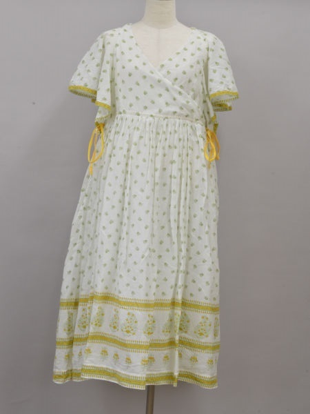  Milkfed MILKFED. хлопок принт платье One-piece макси длина ONE размер общий рисунок белый женский F-L6522