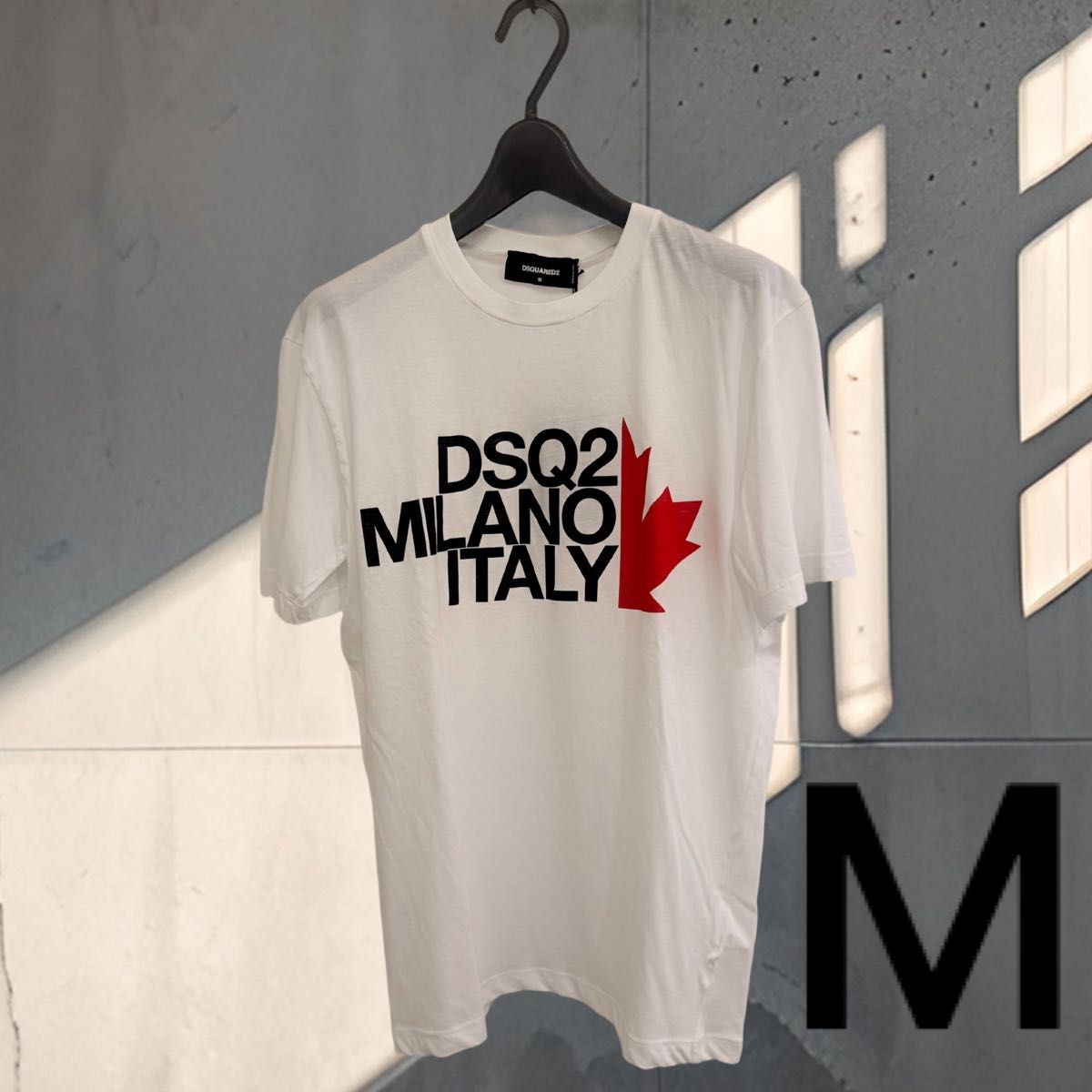DSQUARED2 ハートとロゴコットンTシャツ 白 半袖 関税送料無料 新品 DSQUARED2 Tシャツ ホワイト 半袖Tシャツ 白 半袖 M メンズ
