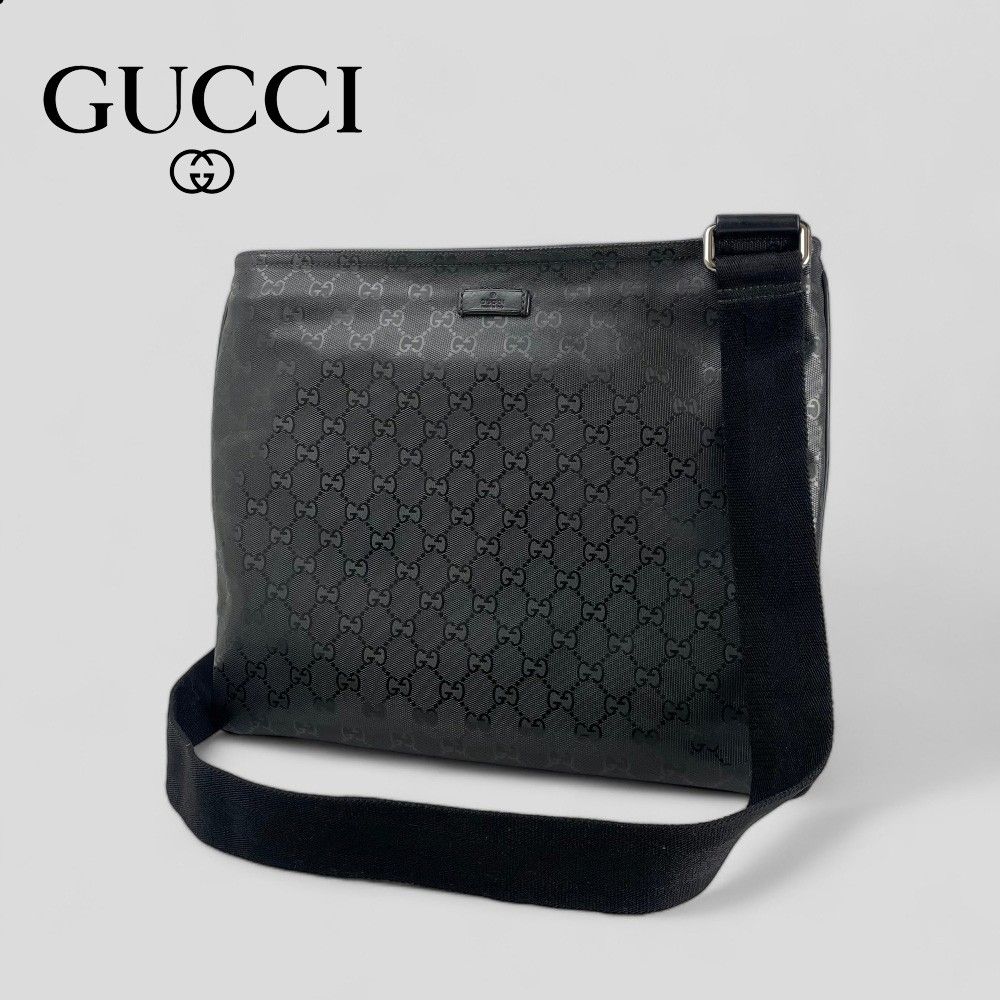 GUCCI ショルダーバッグ GGキャンバス インプリメ グレー系 スクエア型 グッチ GUCCI GGインプリメ ユニセックス スクエア型 ショルダー