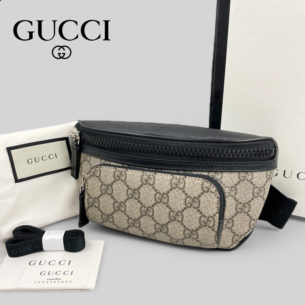VIP☆関税・送料込み【GUCCI】GGスプリームクロスボディバッグ 未使用 グッチ GUCCI GGスプリーム GG柄 ボディバッグ 男女兼用