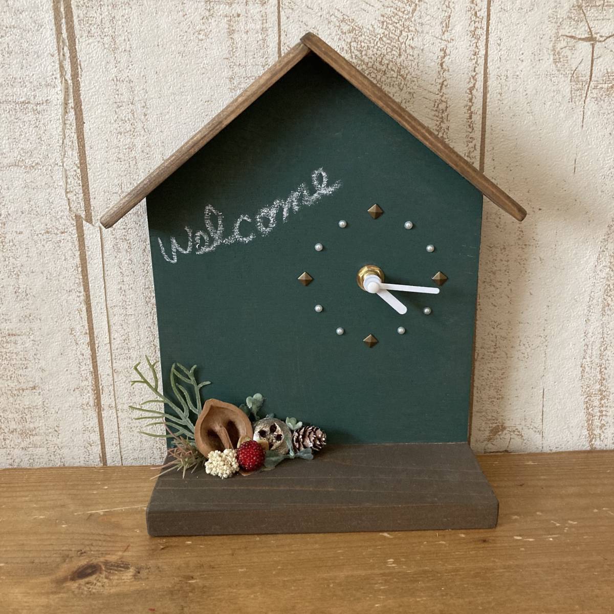  hand made * ornament and desk 2way type clock * blackboard * natural interior miscellaneous goods 