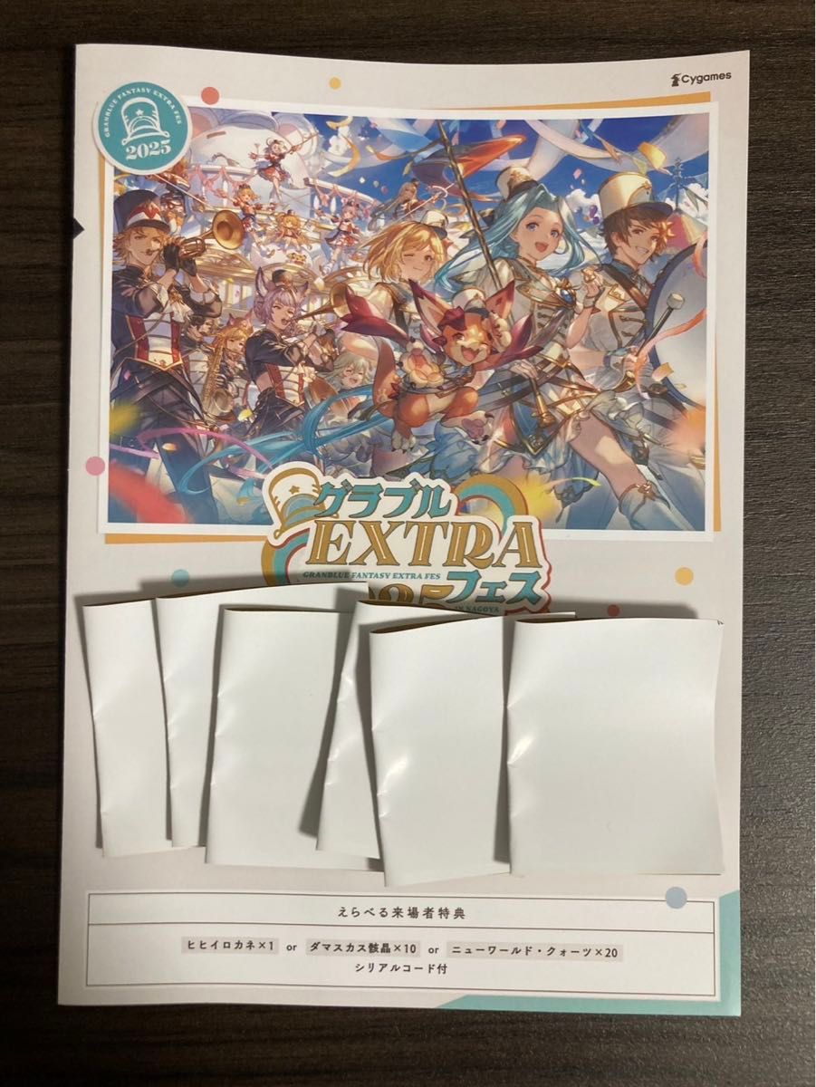 グラブルEXTRAフェス2025仙台 リアルガチャ6枚 パンフレットなど グラブルEXTRAフェス2025仙台の入場特典とリアルガチャ6枚の