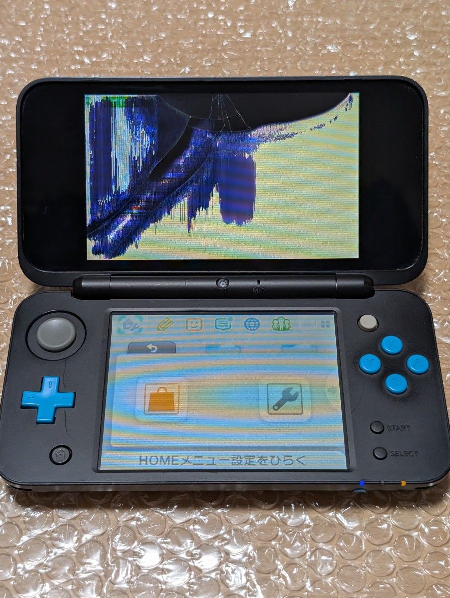 Newニンテンドー2DS LL ブラック×ターコイズ (ジャンク品) New Nintendo ニンテンドー 2DS LL ブラックターコイズ 本体