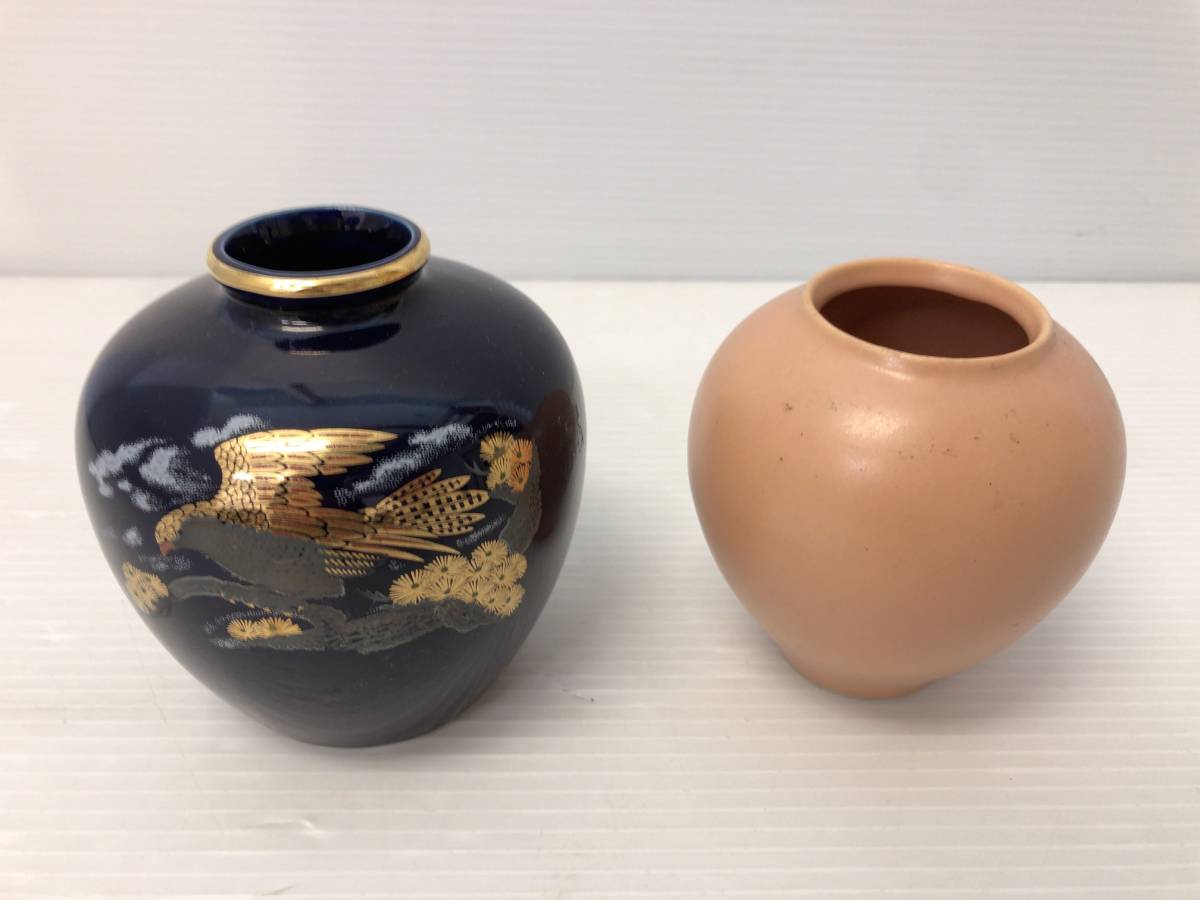 花瓶お買い得2個セット 小 陶芸 工芸 美術 花器 花入れ