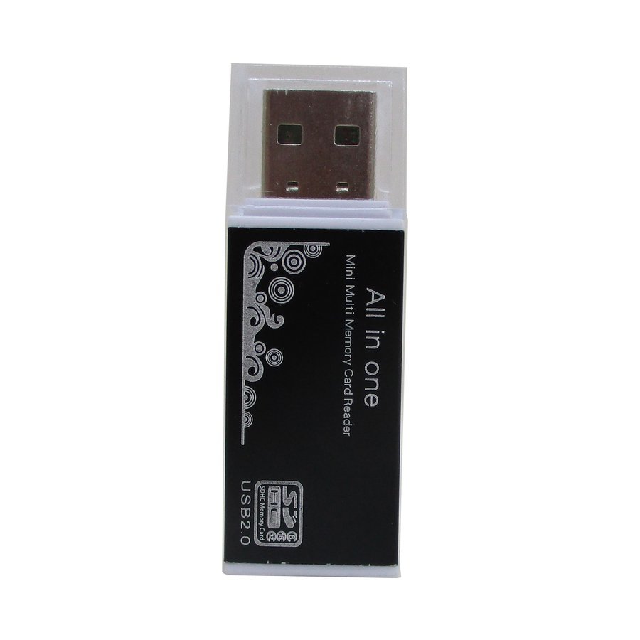 SDカードリーダー/ライター 4in1 アルミ SD+microSD+MSDUO+microMSDUO ブラックｘ１個 同梱ok_画像2