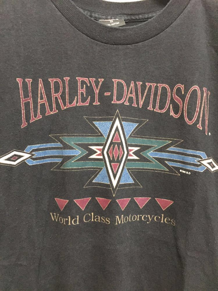 90s HARLEY DAVIDSON ヴィンテージ Tシャツ USA製 ハーレーダビッドソン 黒 ラメ入り M /バイカー USA古着 90年代ヴィンテージ 1995_画像3